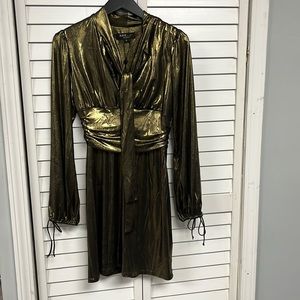 Gold metallic dress perfect for a night on the town or date night